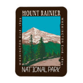 Der Nationalpark Rainier Vintag erschüttert Magnet (Vertikal)