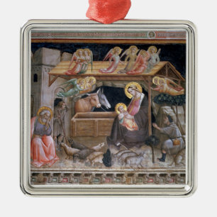 Der Nativity, Detail vom Leben der Jungfrau a Ornament Aus Metall