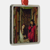 Der Nativity, links Flügel eines Triptychons, Silbernes Ornament (Rechts)