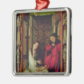Der Nativity, links Flügel eines Triptychons, Silbernes Ornament (Links)
