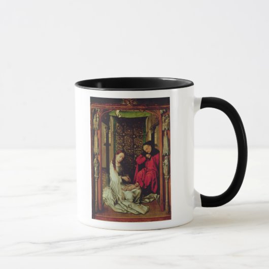 Der Nativity, links Flügel eines Triptychons, Tasse (Rechts)