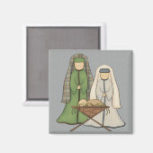 Der nativity-Weihnachtschristliche Magnet (Vorderseite/Rückseite)
