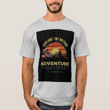 Der Natur-Abenteuer-Gelände-Camp.. Herren-T-Shirt