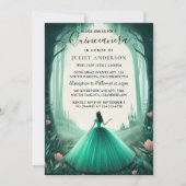 Der Naturbaum Hexe verzaubert den Wald Quinceanera Einladung (Vorderseite)
