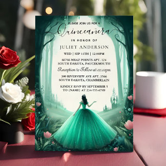 Der Naturbaum Hexe verzaubert den Wald Quinceanera Einladung