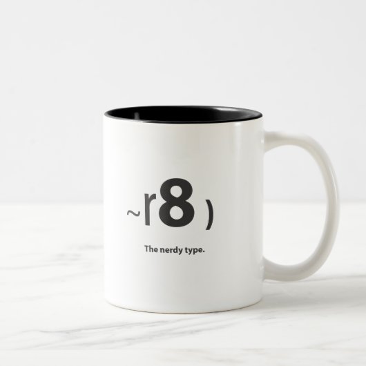 der Nerd-Typ Zweifarbige Tasse (Rechts)