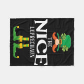 Der nette Leprechaun St Patricks Day Matching  Fleecedecke (Vorderseite (Horizontal))