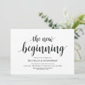 Der Neubeginn: Die Engagement-Partei lädt ein Einladung (Stehend Vorderseite)