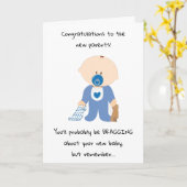 Der neue Baby Boy wechselt das Thema Glückwünsche Karte (Gelbe Blume)