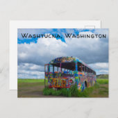Der neue Bus Washington Washington Washington Postkarte (Vorne/Hinten)