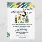 Der neue Cocktail zum Abendessen Moderne Kunst Einladung (Vorne/Hinten)