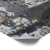 Der neue, ganz weiße Tempel von Wat Rong Khun in Poster (Ecke)