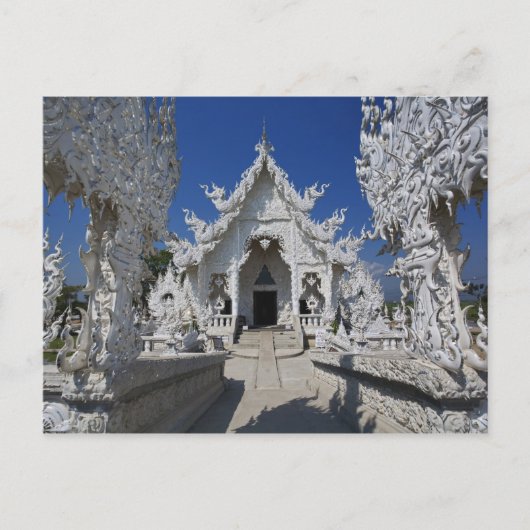Der neue, ganz weiße Tempel von Wat Rong Khun in Postkarte (Vorderseite)