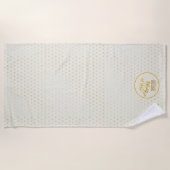 Der neue Herr und Frau (Name, Datum) Wedding Gold Strandtuch (Vorderseite)