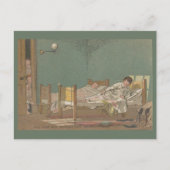 Der neue Junge: verzauberte Bettwäsche Postkarte (Vorderseite)