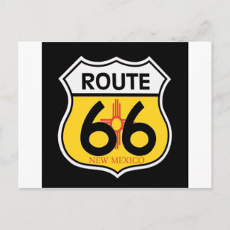 Der neue Mexiko-Weg 66 Schild Postkarte