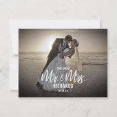 Der neue Mr. & Mrs. Wedding Foto Ankündigung (Vorderseite)