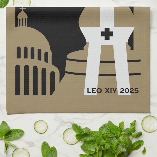 Der neue Papst 2025 Geschirrtuch (Gefaltet)