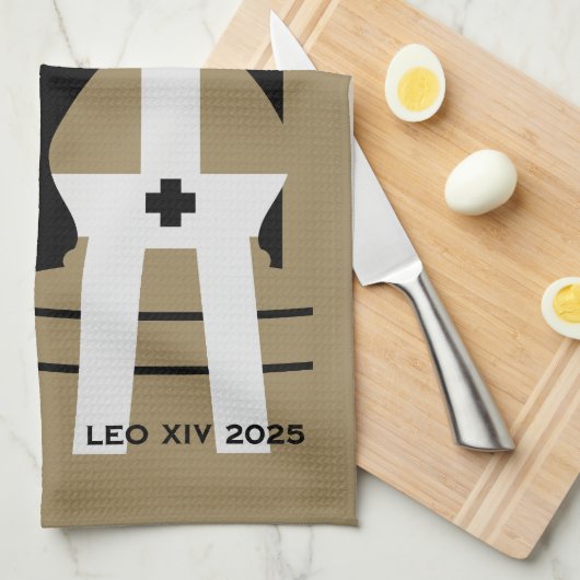 Der neue Papst 2025 Geschirrtuch (Viertel Falte)