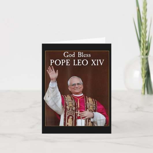 Der neue Papst 2025 Gott segne Papst Leo Xiv Karte (Vorderseite)