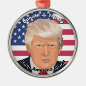 Der neue Präsident Donald J. Trump Ornament Aus Metall (Vorne)