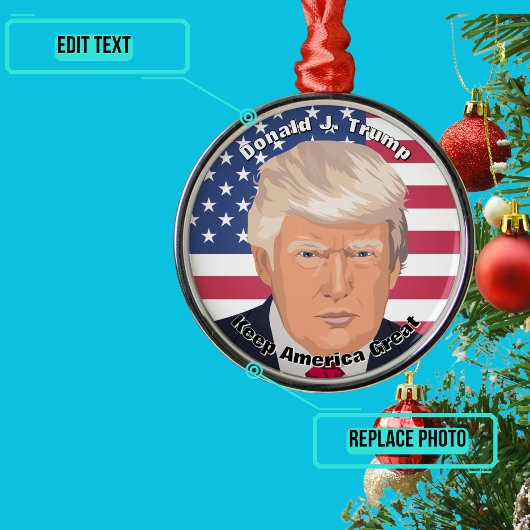 Der neue Präsident Donald J. Trump Ornament Aus Metall