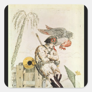 Der neue Robinson von St. Helena, 1815 Quadratischer Aufkleber