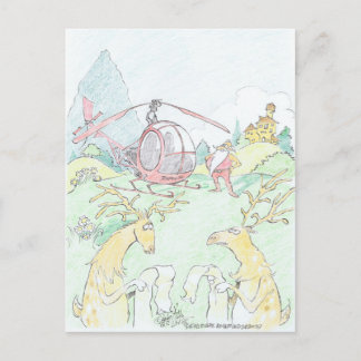 Der neue Rudolf des Weihnachtsmanns. Feiertagspostkarte