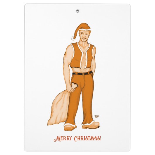 Der neue Weihnachtsmann - Frohe Weihnachten! Klemmbrett (Rückseite)