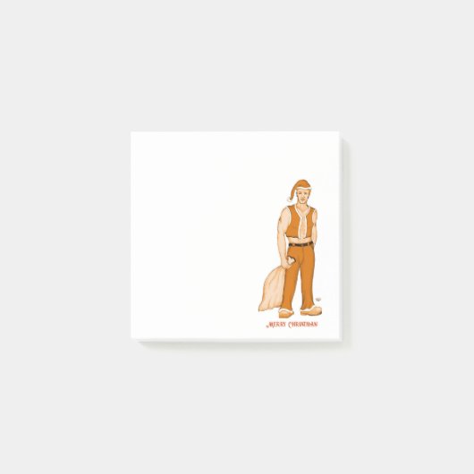 Der neue Weihnachtsmann - Frohe Weihnachten! Post-it Klebezettel (Vorderseite)