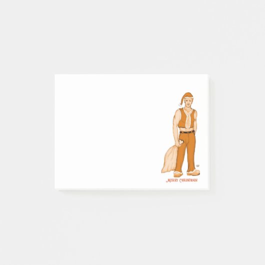 Der neue Weihnachtsmann - Frohe Weihnachten! Post-it Klebezettel (Vorderseite)