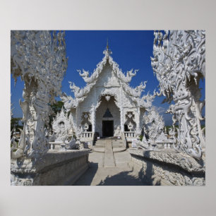 Der neue weiße Tempel von Wat Rong Khun in Poster