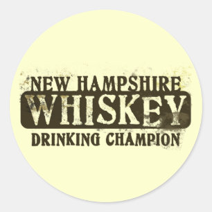 Der neue Whiskey Drink Champion von Hampshire Runder Aufkleber