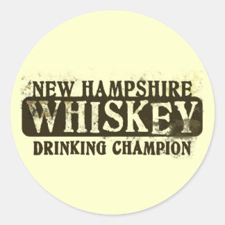 Der neue Whiskey Drink Champion von Hampshire Runder Aufkleber