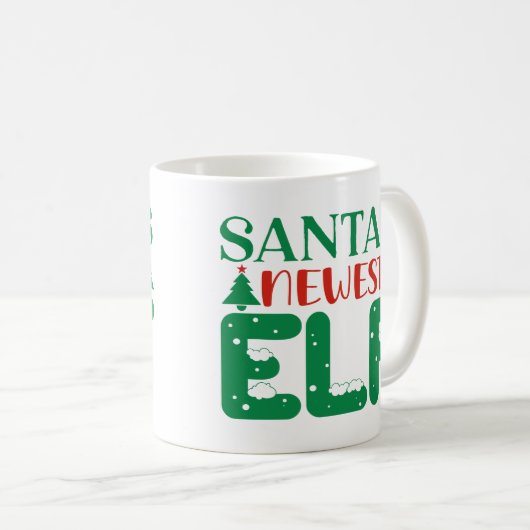 Der neueste Elf des Weihnachtsmanns Kaffeetasse (VorderseiteRechts)