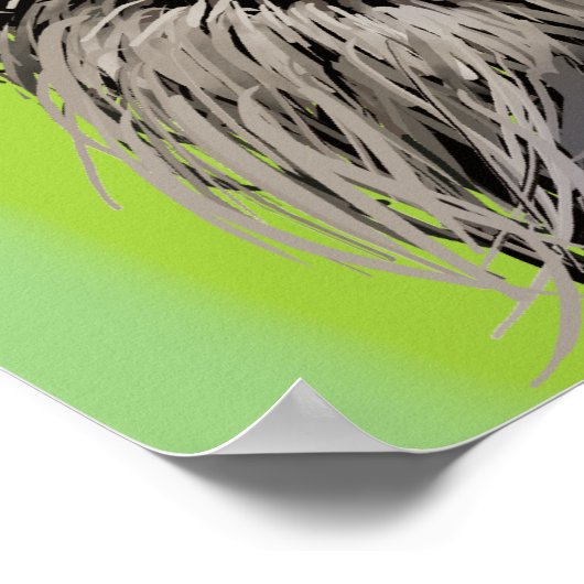 Der neugierige Schnauzer Poster (Ecke)