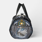 Der neugierige Uhrwerk-Schwan. Duffle Bag (Rechts)