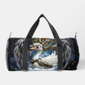Der neugierige Uhrwerk-Schwan. Duffle Bag (Rückseite)