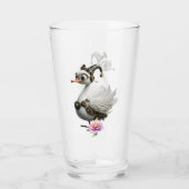 Der neugierige Uhrwerk-Schwan. Glas (Rückseite)