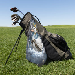 Der neugierige Uhrwerk-Schwan. Golfhandtuch