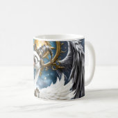Der neugierige Uhrwerk-Schwan. Kaffeetasse (VorderseiteRechts)