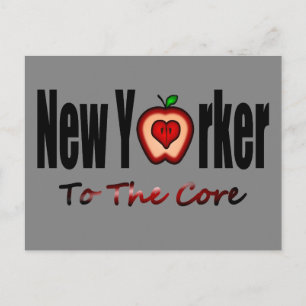 Der New Yorker im Kern mit dem großen Apfel Postkarte