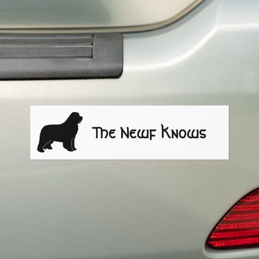 Der Newf weiß Autoaufkleber (Auf Auto)