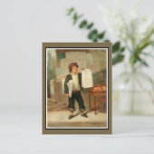 Der Newsboy Postkarte (Stehend Vorderseite)