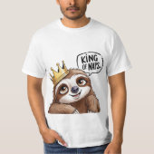 Der Nickerchen King - ein klassischer Faultier T-Shirt (Vorderseite)