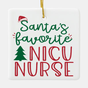 Der NICU-Krankenpfleger des Weihnachtsmanns Person Keramikornament