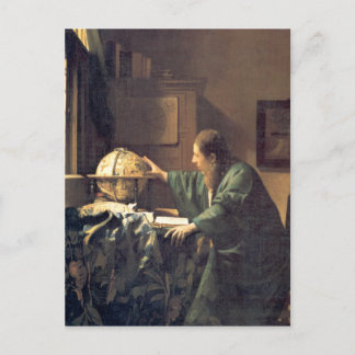 Der niederländische Künstler Vermeer Painting the Postkarte