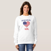 Der Niedliche 4. Juli von Frauen gibt amerikanisch Sweatshirt (Vorne ganz)