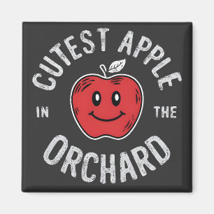 Der niedliche Apple im Obstgarten-Apfelpflücktag Magnet
