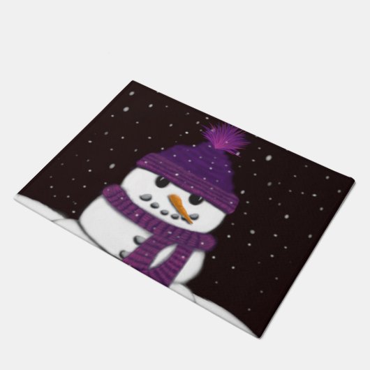 Der Niedliche arsenlose Schneemann Fußmatte (Schrägansicht)
